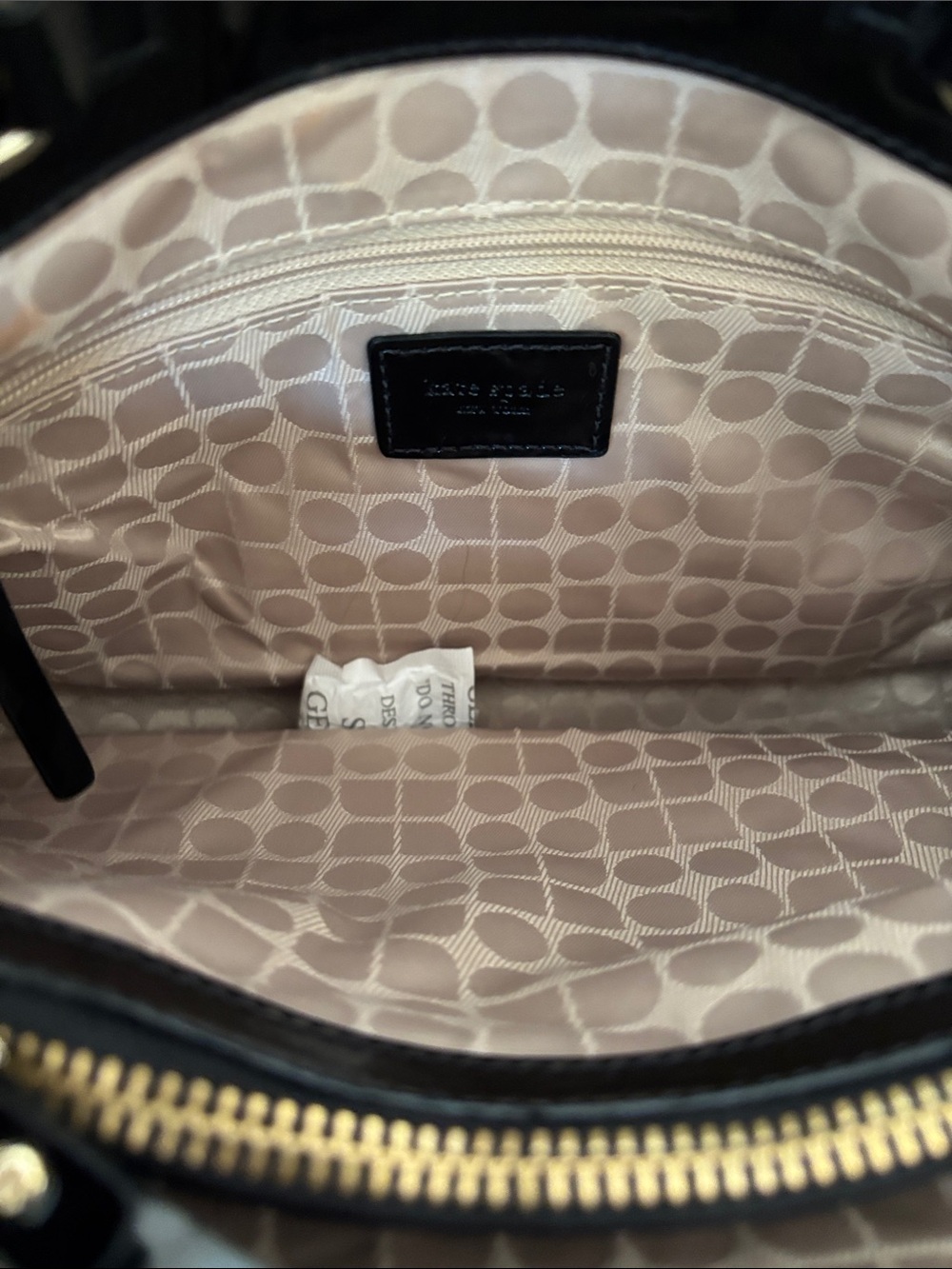 Kate Spade Black Nylon Shoulder Tote with Silver Chain Straps - Picture 3 of 7